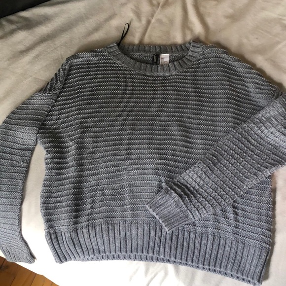 Dark grey short crew neck - Picture 1 of 2